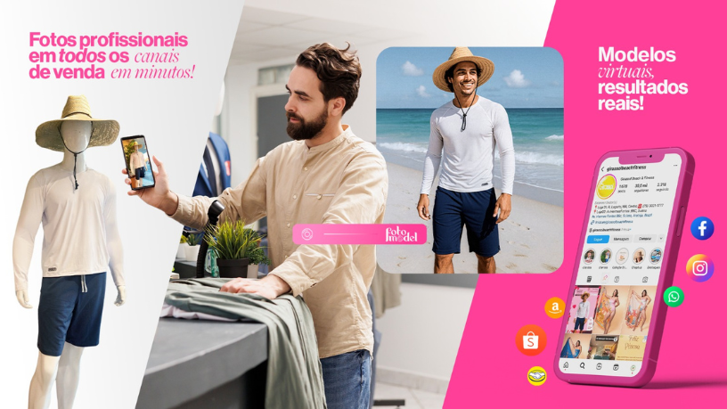 Transforme roupas em vivências imersivas com a tecnologia do FotoModel.
